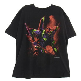 GEEKS RULE ギークスルール NEON GENESIS EVANGELION illustration by MAEDA MAHIRO 15 SILKSCREEN PRINTING T SHIRT ブラック系 XXL 【新古品】【未使用】 メンズ【古着】【中古】