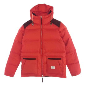 BEDWIN & THE HEARTBREAKERS ベドウィンアンドザハートブレイカーズ ハイカウント フーデッド ダウン ジャケット HOODED DOWN レッド系 F メンズ【古着】【中古】
