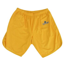 Supreme シュプリーム 12SS Mesh Short メッシュ ショーツ ロゴ ショート パンツ イエロー系 L イエロー系 L 【美品】 メンズ【古着】【中古】