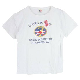 Buzz Rickson's バズリクソンズ Tシャツ LUCKY 7 プリント 半袖 Tシャツ ホワイト系 M メンズ【古着】【中古】