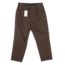 WACKO MARIA ワコマリア 22SS 22SS-WMP-TR313 PLEATED TROUSERS プリーツトラウザーズ ワークパンツ ブラウン系 XXL メンズ【古着】【中古】