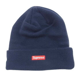 Supreme シュプリーム ニットキャップ 23AW × New Era ニューエラ S Logo Beanie Sロゴ ボックスロゴ 刺繍 ビーニー ニットキャップ 帽子 ネイビー系 メンズ【中古】