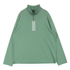 LAD MUSICIAN ラッドミュージシャン 2220-706 HIGH NECK BIG T ハイネック ビッグ 長袖 Tシャツ カットソー ライトグリーン系 DARK MINT 42 【美品】 メンズ【古着】【中古】