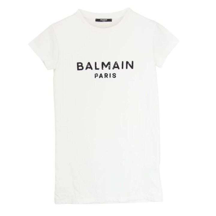 楽天市場】BALMAIN バルマン スパンコール ロゴ ワンピース 半袖 T 