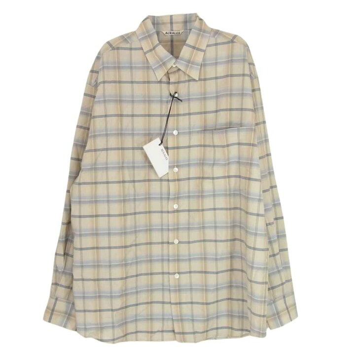 楽天市場】AURALEE オーラリー 24SS A24SS01LC SUPER LIGHT WOOL CHECK 