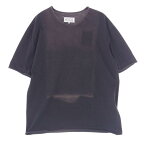 MAISON MARGIELA メゾンマルジェラ 22SS S50GC0668 S23883 10ライン ガーメントダイ オーバーサイズ カットオフ 半袖 Tシャツ ブラック系 XS メンズ【古着】【中古】