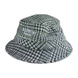 Supreme シュプリーム 帽子 21AW Harris Tweed Classic Logo Crusher ハリス ツイード クラシック ロゴ クラッシャー バケット ハット ブラック系 M/L 【新古品】【未使用】 メンズ【中古】