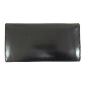 GANZO ガンゾ 57187-10 THIN BRIDLE シンブライドル ファスナー 小銭入れ付き 長財布 ブラック系 メンズ【中古】