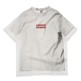 Supreme シュプリーム Tシャツ 24SS MM6 Maison Margiela Box Logo Tee エムシックス メゾンマルジェラ ボックス ロゴ 半袖 Tシャツ ホワイト系 L メンズ【古着】【中古】