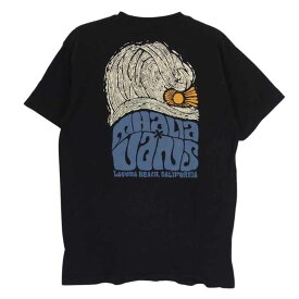 VANS バンズ THALIA SURF SHOP バッグ プリント 半袖 Tシャツ カットソー ブラック系 S メンズ【古着】【中古】