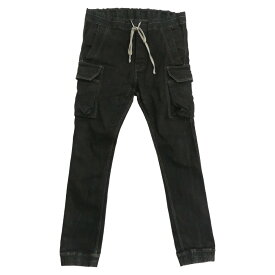 Rick Owens リックオウエンス 21AW DU02A3386-SBF DRKSHDW ダークシャドウ MASTODON CUT PANTS マストドン カット ブラックデニム カーゴパンツ ブラック系 L メンズ【古着】【中古】
