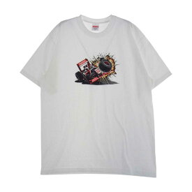 Supreme シュプリーム Tシャツ 21AW Crash Tee クラッシュプリント 半袖 Tシャツ ホワイト系 M 【新古品】【未使用】 メンズ【古着】【中古】