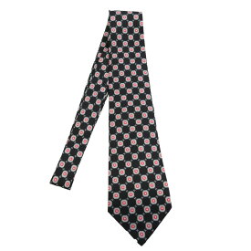 CHANEL シャネル 総柄 ココマーク ネクタイ ブラック系 レッド系 メンズ【中古】