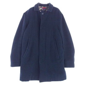 BRU NA BOINNE ブルーナボイン コート 5182 日本製 ウール Eコート ネイビー系【中古】
