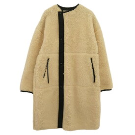 HYKE ハイク FAUX SHEARLING COAT ボア フリース ロング コート ホワイト系 ブラック系 1 レディース【古着】【中古】