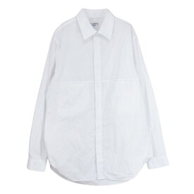 Yohji Yamamoto POUR HOMME ヨウジヤマモトプールオム 20AW HR-B30-053 前身切替 コットンブロード 長袖 シャツ ブラウス ホワイト系 2 メンズ【古着】【中古】