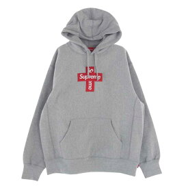 Supreme シュプリーム パーカー 20FW Cross Box Logo Hooded Sweatshirt クロスボックスロゴ パーカー フーディー グレー系 M 【美品】 メンズ【古着】【中古】