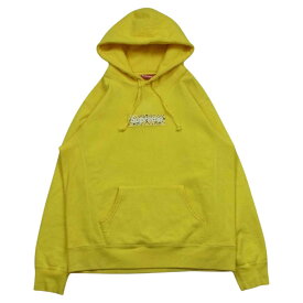 Supreme シュプリーム 19AW Bandana Box Logo Hooded Sweatshirt バンダナ ボックスロゴ フーデッド スウェット プルオーバー パーカー イエロー系 M メンズ【古着】【中古】