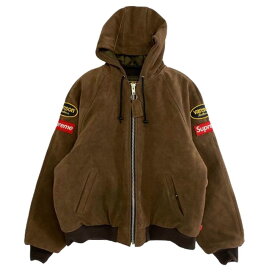 Supreme シュプリーム 24AW vanson Leathers バンソン Hooded Work Jacket ワーク ジャケット ブラウン系 M メンズ【古着】【中古】