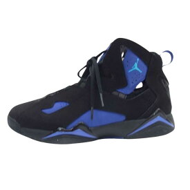 NIKE AIR JORDAN ナイキ ジョーダン スニーカー 342964-040 True Flight トゥルー フライト Black Blue Lagoon ブラック ブルー ラグーン ハイカット スニーカー ブラック系 パープル系 26.5cm 【極上美品】 メンズ【中古】