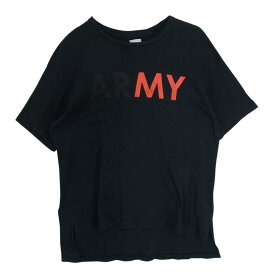 MIHARA YASUHIRO ミハラヤスヒロ 81713842 ARMY アーミー プリント Tシャツ ブラック系 44 メンズ【古着】【中古】