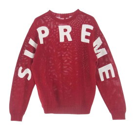 Supreme シュプリーム ニット 20SS Back Logo Sweater バック ロゴ セーター コットン ニット レッド系 S メンズ【古着】【中古】