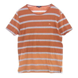 BURBERRY LONDON バーバリー ロンドン カットソー 刺繍 ボーダー Tシャツ カットソー　半袖 L メンズ【古着】【中古】