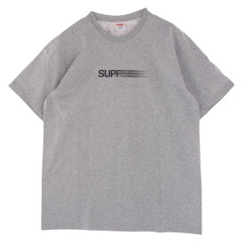 Supreme シュプリーム Tシャツ 23SS Motion Logo Tee モーションロゴ 半袖 プリント Tシャツ グレー グレー系 L 【極上美品】 メンズ【古着】【中古】