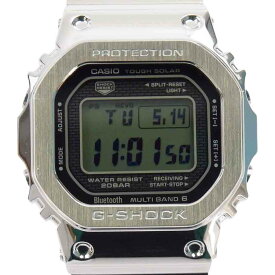CASIO G-SHOCK カシオ ジーショック 時計 GMW-B5000D-1JF フルメタル ソーラー電波時計 Bluetooth 腕時計 ウォッチ シルバー系 【新古品】【未使用】 メンズ【中古】