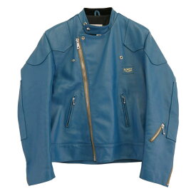 Lewis Leathers ルイスレザー SUPER MONZA VINTAGE TURQUOISE スーパーモンザ ヴィンテージターコイズ ブルー系 40 メンズ【古着】【中古】