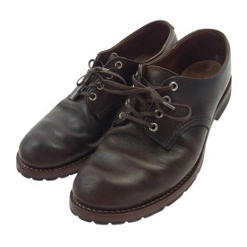 RED WING レッドウィング シューズ WORK OXFORD Round toe ワーク オックスフォード ラウンドトゥ シューズ ソールカスタム ブラウン系 27.5cm メンズ【中古】