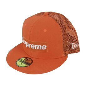 Supreme シュプリーム 23SS New Era Box Logo Mesh Back ニューエラ バック メッシュ ボックスロゴ キャップ 帽子 オレンジ系 58.7cm メンズ【中古】