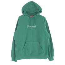 人気デザイン✨】シュプリーム パイル地 Sロゴ パーカー 緑 S 希少カラー