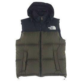 THE NORTH FACE ノースフェイス ダウンベスト ND91843 NUPTSE VEST ヌプシ ダウン ベスト カーキ系 M メンズ【古着】【中古】