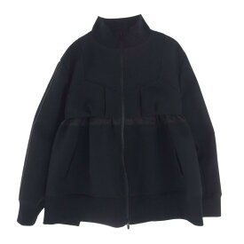 Sacai サカイ ジャケット 22AW 22-06182 Technical Jersey Zip Up Blouson テクニカル ジャージー ジップアップ ブルゾン ジャケット ブラック系 2 【美品】 レディース【古着】【中古】