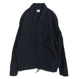 C.P.Company シーピーカンパニー 18CM05237A Overshirt オーバーシャツ スナップボタン 袖ゴーグル ジャケット ブラック系 L メンズ【古着】【中古】