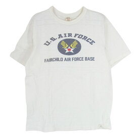 Buzz Rickson's バズリクソンズ Tシャツ FAIRCHILD AIR FORCE BASE プリント 半袖 Tシャツ オフホワイト系 M メンズ【古着】【中古】