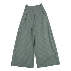 MAISON SPECIAL メゾンスペシャル 21232465204 Low Waist Layered Stripe Wide Pants ローウエスト レイヤード ストライプ ワイド パンツ グレー系 38 レディース【古着】【中古】