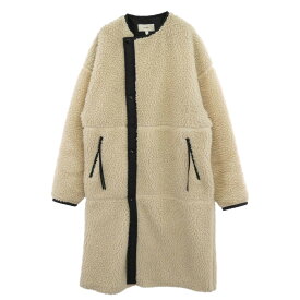 HYKE ハイク 192-17175 FAUX SHEARLING COAT ボア フリース ロング コート ホワイト系 1 レディース【古着】【中古】