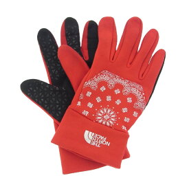 Supreme シュプリーム 14AW × THE NORTH FACE Bandana Glove ノースフェイス バンダナ グローブ 手袋 レッド系 ブラック系 表記サイズ無し メンズ【中古】