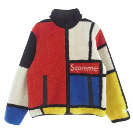 Supreme シュプリーム 20AW Reversible Colorblocked Fleece jacket リバーシブル フリース ボア ジャケット S メンズ【古着】【中古】