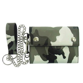 Supreme シュプリーム 25SS Leather Chain Wallet Snow Camo レザー チェーンウォレット スノーカモ 財布 グレー系 【新古品】【未使用】 メンズ【中古】