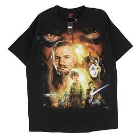 GEEKS RULE ギークスルール × STAR WARS スターウォーズ The Phantom Menace EPISODE 1 Tee ザファントム メナス エピソード 半袖 プリント Tシャツ ブラック系 L 【新古品】【未使用】 メンズ【古着】【中古】