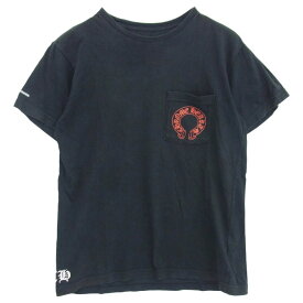 CHROME HEARTS クロムハーツ（原本無） CH SS 1 Cemetery horseshoe セメタリークロスバックプリント 半袖Tシャツ ブラック系 M メンズ【古着】【中古】