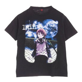 ギークス ルール GEEKS RULE serial experiments lain SILKSCREEN PRINTING T SHIRT プリント Tシャツ ブラック系 L メンズ【古着】【中古】
