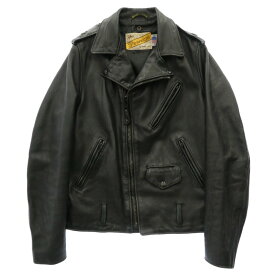 schott ショット x AMERICAN RAG CIE アメリカンラグシー 別注 613 ワンスター レザー ダブル ライダース ジャケット ブラック系 38 メンズ【古着】【中古】