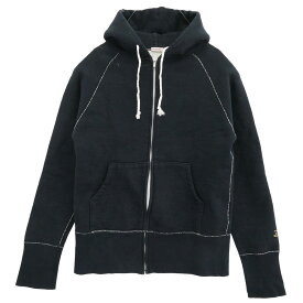 DRESSTERIOR ドレステリア 1778 086-39901 裏起毛 ラグラン フルジップ パーカー フーディー ネイビー系 M メンズ【古着】【中古】