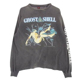 SAINT MICHAEL セントマイケル 24AW SM-YS1-0000-C34 攻殻機動隊 GHOST IN THE SHELL LS TEE ILYA GITS プリント エイジング加工 長袖 Tシャツ Lサイズ グレー系 L 【極上美品】 メンズ【古着】【中古】