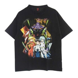 GEEKS RULE ギークスルール Neon Genesis Evangelion 新世紀エヴァンゲリオン T-Shirt Vol.03 プリント Tシャツ 半袖 ブラック系 XL 【美品】 メンズ【古着】【中古】