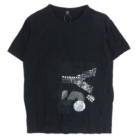 Y's Yohji Yamamoto ワイズ ヨウジヤマモト YB-T01-670 ロゴプリント 半袖 Tシャツ カットソー ブラック系 2 レディース【古着】【中古】